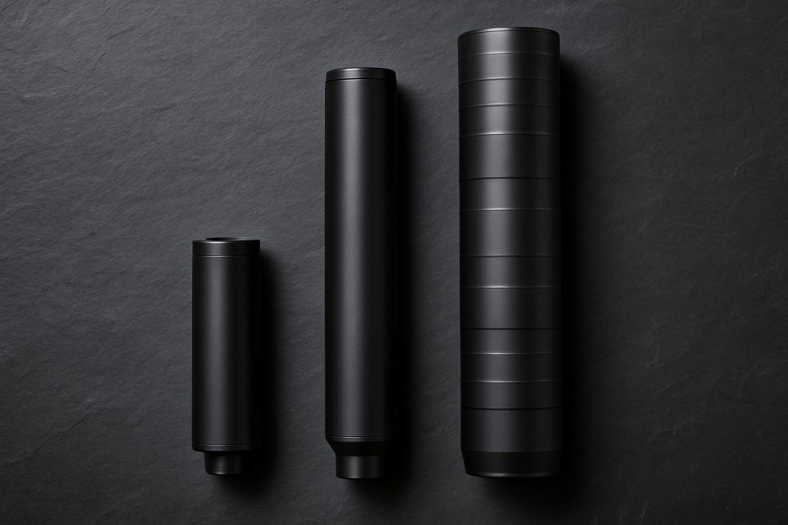 Registered suppressors at different price points displayed side by side
