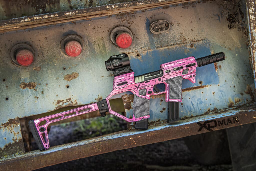 An XDMAN coated Heighth Defense Springfield Armory Echelon Chasis system