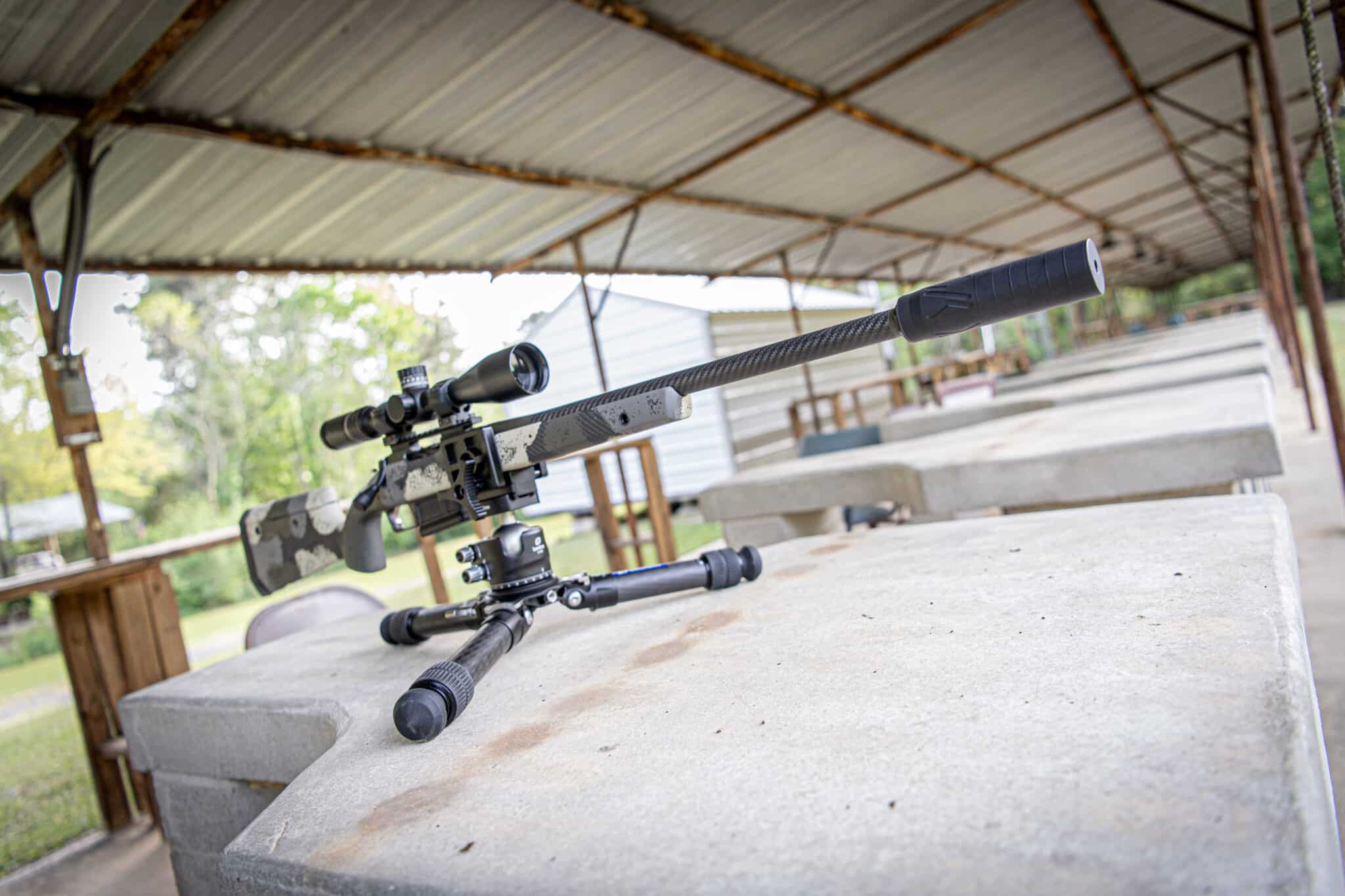 The BANISH Backcountry suppressor attached to the Springfield Armory 2020 Waypoint rifle