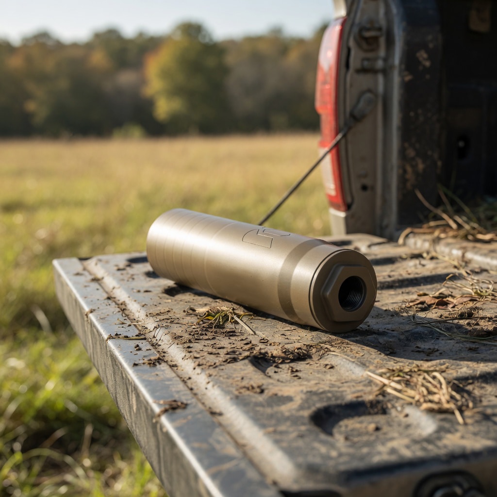 BANISH HNT 30 SS suppressor — stainless.30-caliber hunting model